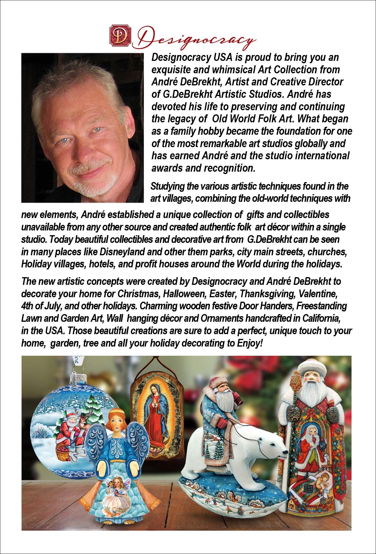 Night Before Christmas Glass Ornament by G. DeBrekht - Christmas Santa Snowman Decor - 73613