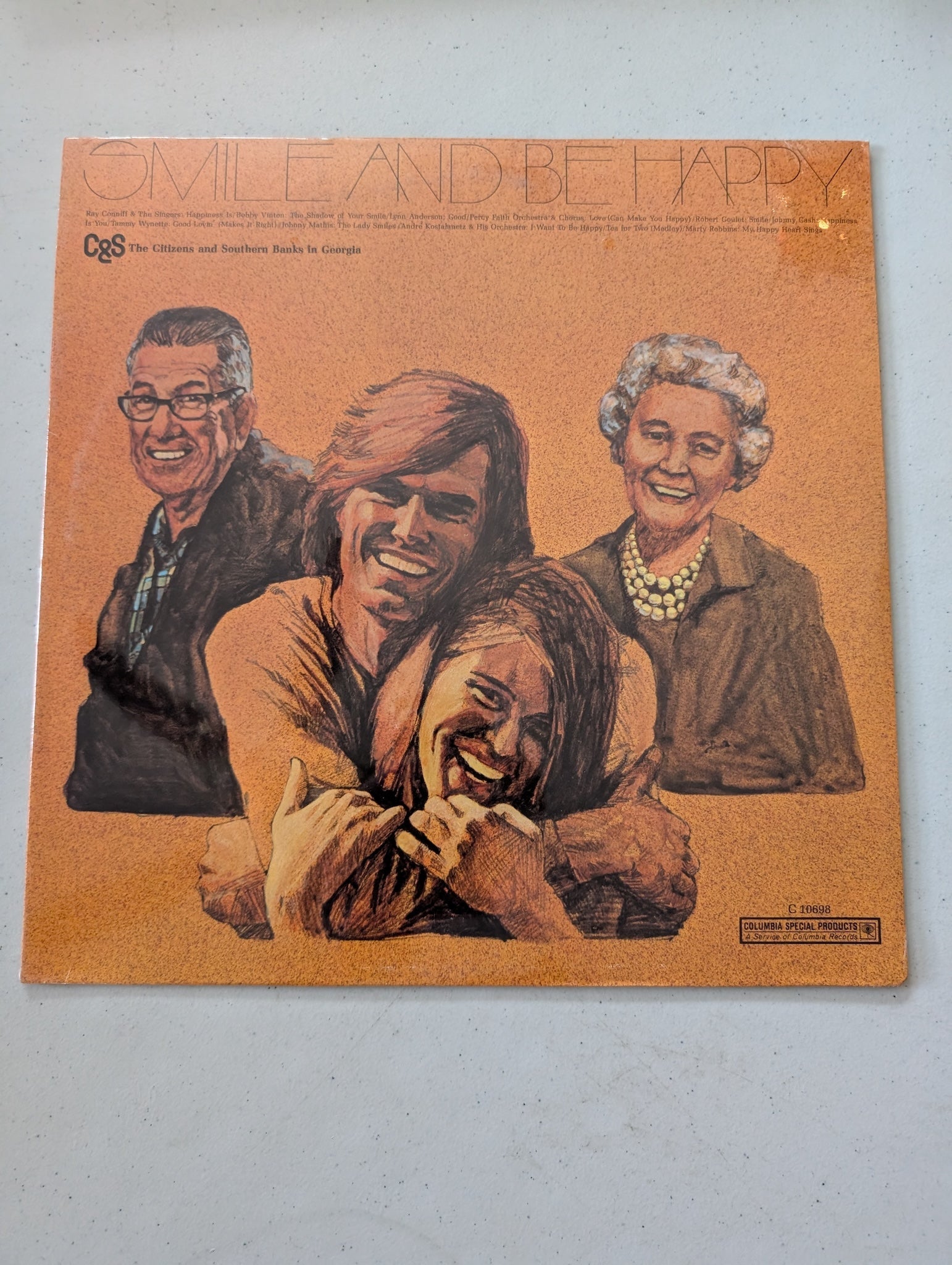 "SMILE AND BE HAPPY" - VARIOUS - C & S BANKS OF GEORGIA - RECORD ALBUM(Vintage Vinyl Record LP Album)