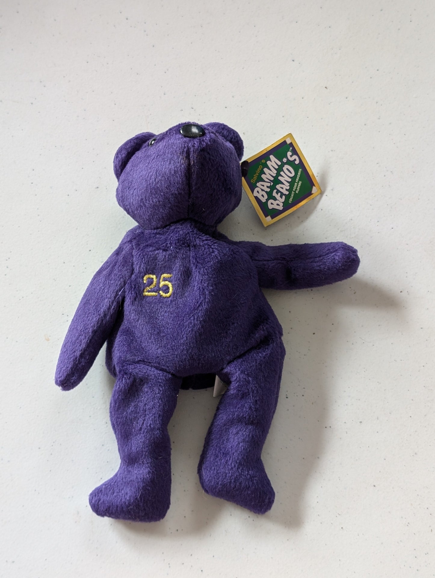 #25 Player Bear - Bamm Beano's Plush Toy (Purple, 2000s, Bear)