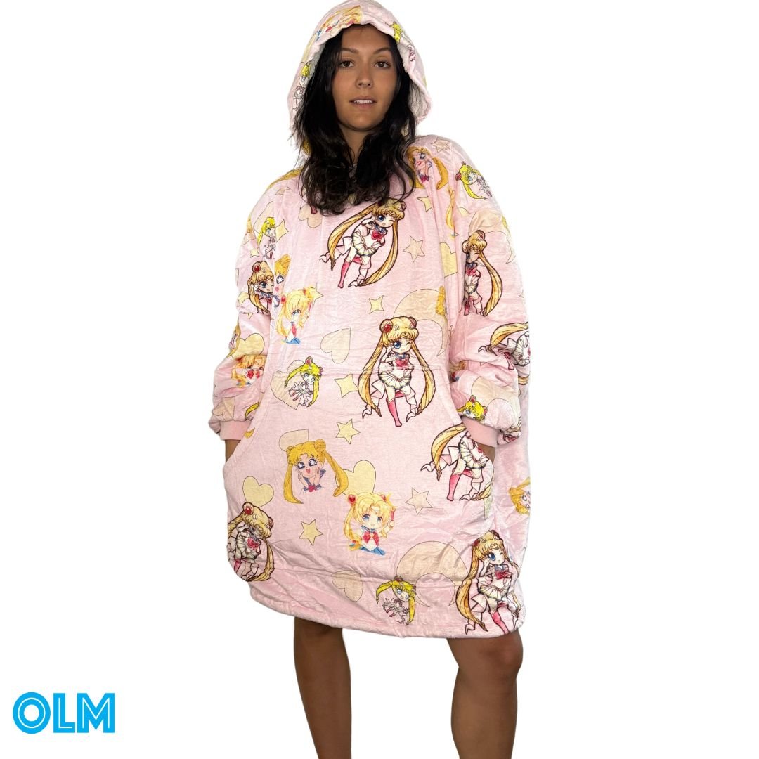 Sailor Moon Wearable Blanket Hoodie for Kids & Adults | OLM Toys