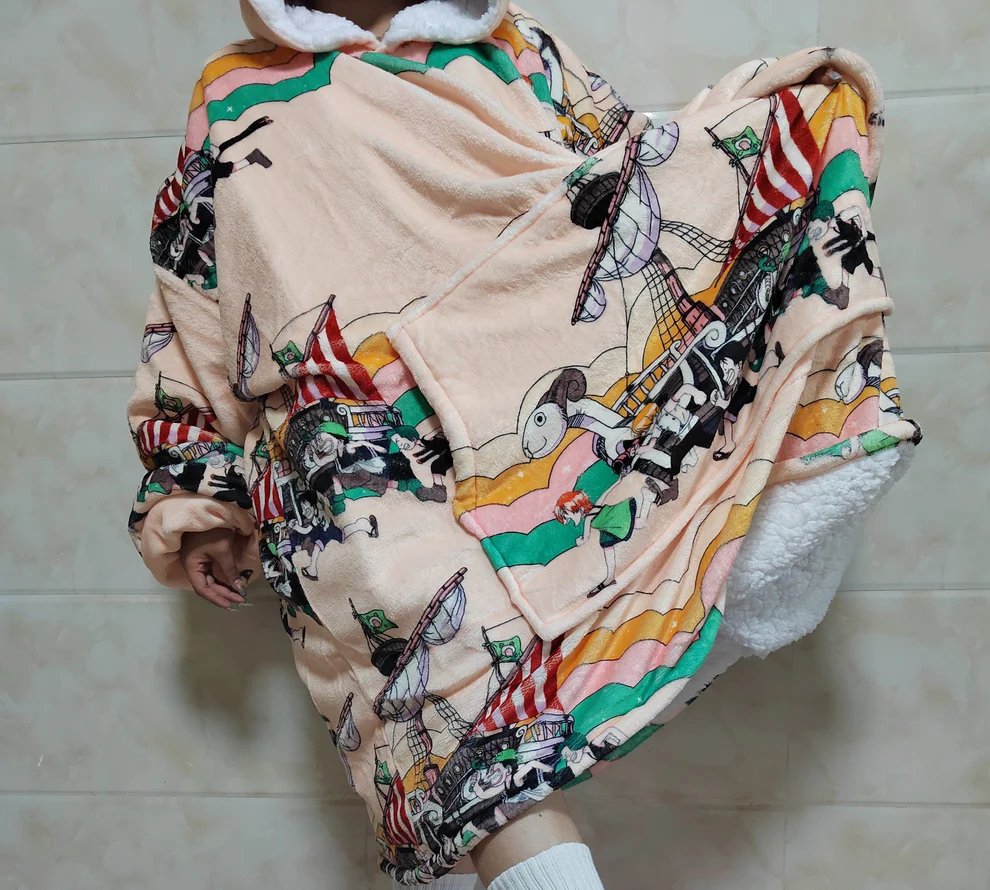 onepiece Wearable Blanket Hoodie for Kids & Adults | OLM Toys