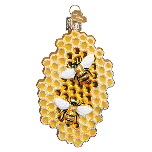 Honeycomb  Glass Ornament