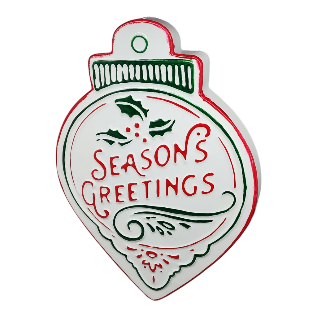 Vintage Metal Wall Sign -  Season's Greetings