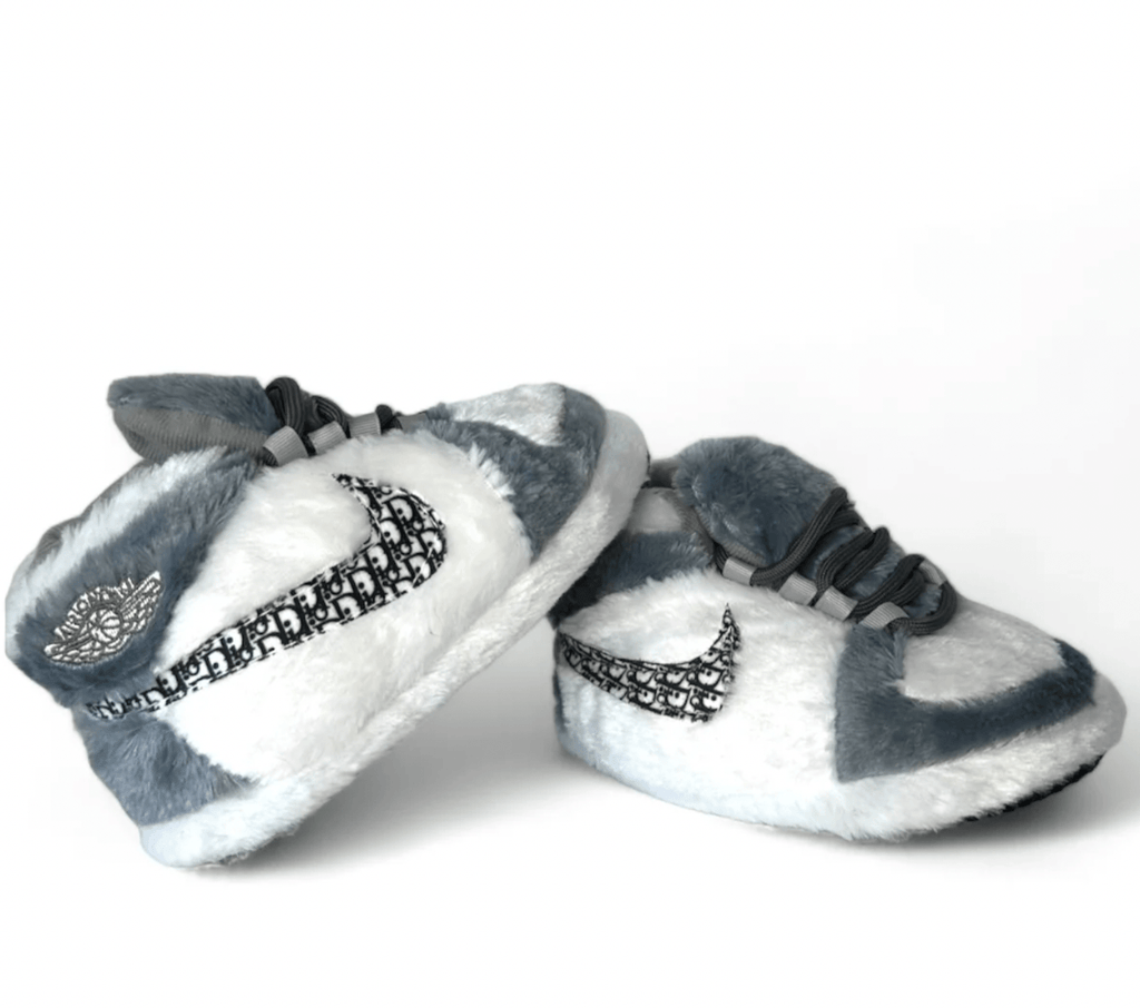 Sneaker Slippers  Gray Jordan 1 Dior unisex for adults&kids