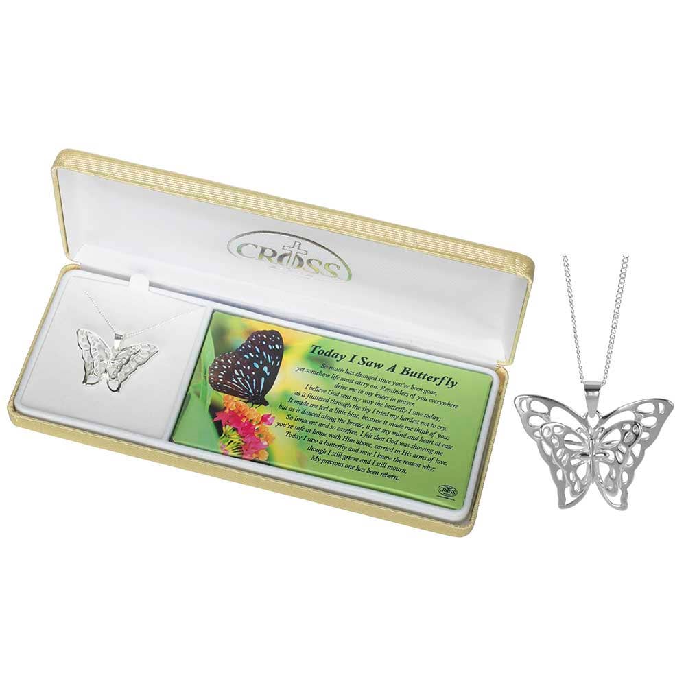 'Today I Saw A Butterfly' - Necklace with 20" Chain
